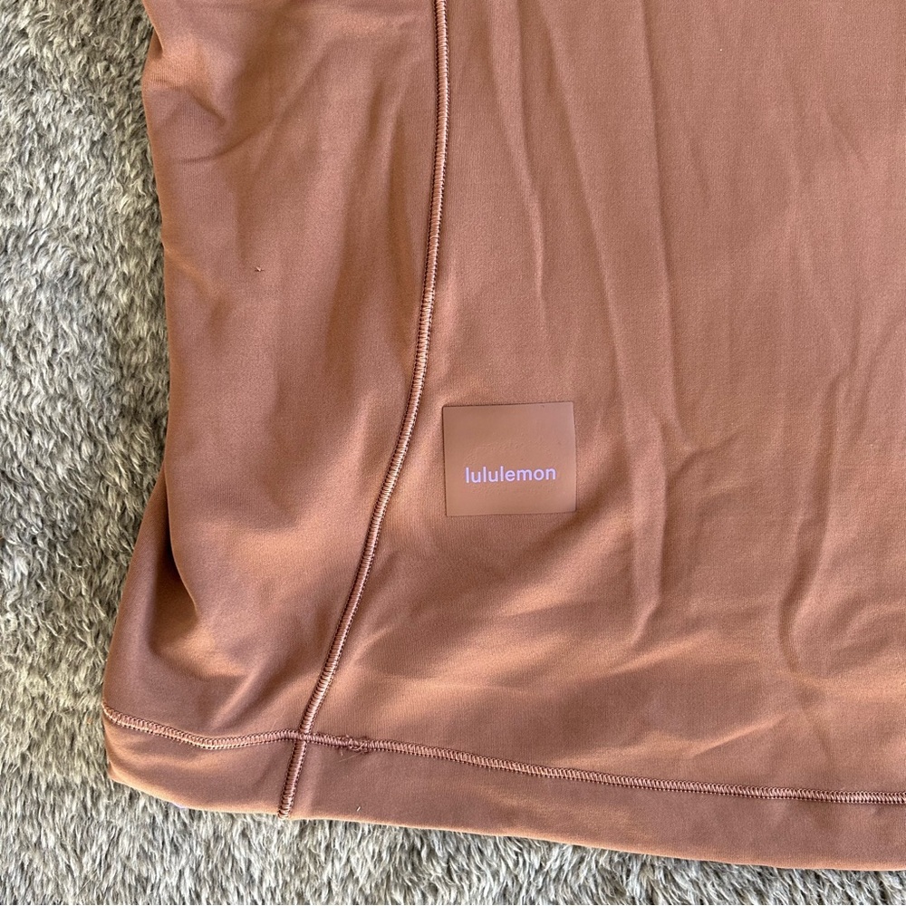 lululemon athletica Mauve Brown Pullover Half-Zip Hoodie with Purple Accents - Picture 10 of 12